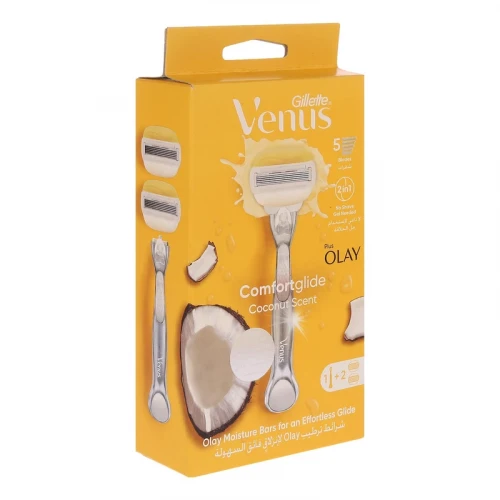 خود تراش ژیلت مدل Venus Olay به همراه یدک بسته 2 عددی