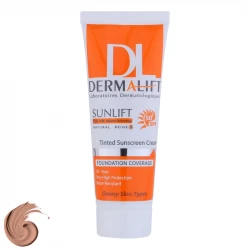 ضدآفتاب درمالیفت SPF50 بژ پوست چرب