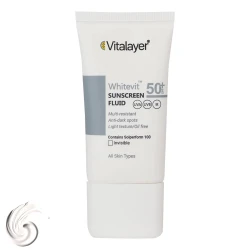 خرید فلوئید ضدآفتاب بی‌رنگ ویتالیر با SPF50 مدل Whitevit