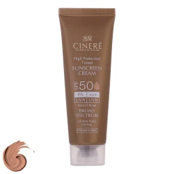 خرید کرم ضدآفتاب رنگی سینره با SPF50 مدل Broad Spectrum