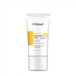 خرید فلوئید ضدآفتاب رنگی ویتالیر، 50 SPF، مدل Vitamin C