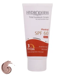خرید کرم ضدآفتاب رنگی هیدرودرم با SPF60 مدل Phisical Tinted