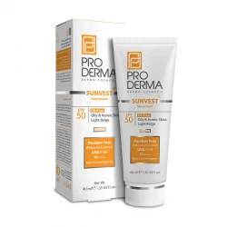 خرید کرم ضد آفتاب رنگی پرودرما، SPF 50، مدل 50 Sunvest