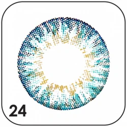 خرید لنز چشم بیوتی شماره 24 رنگ آبی عسلی (استفاده یک روزه)