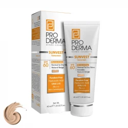 خرید کرم ضد آفتاب رنگی پرودرما SPF60 مدل Sunvest
