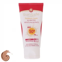 خرید کرم ضد آفتاب رنگی سان سیف SPF50 مدل ANTI-AGEINGحجم 50میلی لیتر