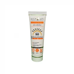 ضد آفتاب هپسان بی رنگ SPF50 | پوست چرب