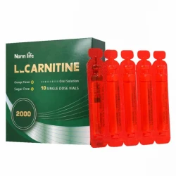 خرید ویال خوراکی ال کارنیتین 2000 میلی گرم نورم لایف 10 عدد