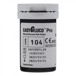 نوار تست قند خون اینفوپیا مدل EASYGLUCO PRO بسته 50 عددی