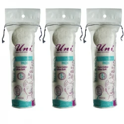 پد پاک کننده آرایش یونی لد مدل Ultra Soft سه بسته 80 عددی