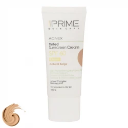 کرم ضدآفتاب رنگی پرایم مدل Acnex Beige SPF60، مناسب پوست‌های چرب، حجم 40 میلی‌لیتر