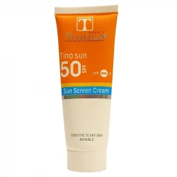 کرم ضد آفتاب بدون رنگ تینولا بیوتی SPF 50 مدل sensitive ‌مناسب پوست‌های خشک و حساس حجم 40 میلی‌لیتر