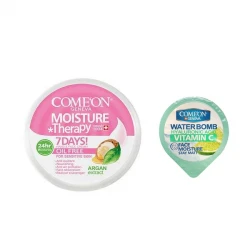 کرم مرطوب کننده کامان مدل Oil Free حجم 250 میلی لیتر به همراه کرم آبرسان کامان سری واتربمب مدل ویتامین C حجم 7 میلی لیتر