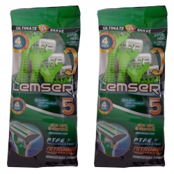 خود تراش لمسر مدل 5BLADE دو بسته 5 عددی