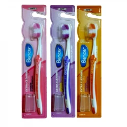 مسواک بنسر مدل EXTRA CLEANING با برس نرم بسته 3 عددی 