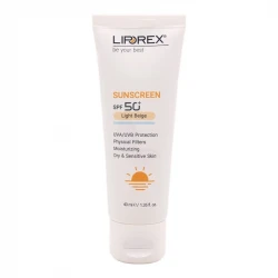 کرم ضد آفتاب رنگی لیپورکس SPF 50 مدل L-D Moisturizing ‌مناسب پوست‌های خشک و حساس حجم 40 میلی‌لیتر