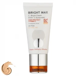 کرم ضدآفتاب رنگی برایت مکس SPF50 مدل C-B ‌مناسب انواع پوست، حجم 50 میلی‌لیتر