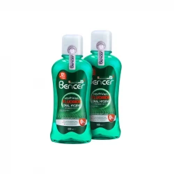 دهان شویه بنسر مدل فلوراید حجم 400 میلی لیتر مجموعه 2 عددی