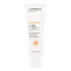 کرم ضد آفتاب بدون رنگ لیپورکس SPF 50 مدل I-O Physical ‌مناسب پوست‌های چرب حجم 40 میلی‌لیتر
