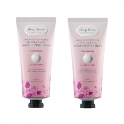 کرم مرطوب کننده دیپ سنس مدل rose water حجم 60 میلی لیتر مجموعه 2 عددی