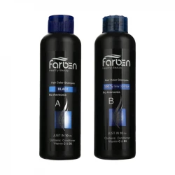 شامپو رنگ مو فاربن شماره 1.0 حجم 150 میلی لیتر رنگ مشکی مجموعه 2 عددی