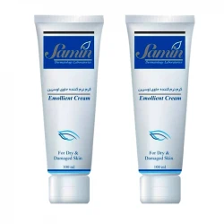 کرم نرم کننده ثمین مدل emollient حجم 100 میلی لیتر مجموعه 2 عددی