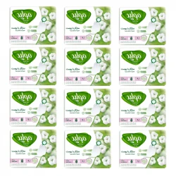 نوار بهداشتی مولپد مدل نیمه ضخیم پنبه ای سایز بزرگ بسته 12 عددی