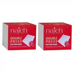 پد پاک کننده آرایش صورت ناژه مدل double press مجموعه 2 عددی