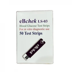 نوار تست قند خون ای بی چک مدل eBcheck بسته 50 عددی