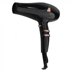 سشوار حرفه‌ای هیسکا مدل H5253، موتور AC با توان مصرفی 2400 وات، دارای قابلیت باد سرد، فناوری تولید یون، حلقه آویختن، با حالت فرکننده، صاف‌کننده و حجم‌دهنده، وزن 1100 گرم، تنظیم حرارت 3 حالته و کنترل سرعت 2 حالته، به همراه 2 عدد سری متمرکزکننده