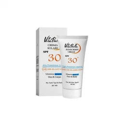 کرم ضدآفتاب بی رنگ ویتابلا SPF30 مدل 02 مناسب انواع پوست حجم 40 میلی لیتر