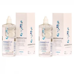 محلول شستشوی لنز شالکون مدل Universal Plus حجم 400 میلی لیتر مجموعه 2 عددی