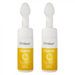 فوم شستشو صورت ویتالیر مدل VITAMIN C حجم 150 میلی لیتر مجموعه 2 عددی