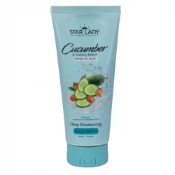 ماسک صورت استارلیدی مدل آبرسان خیار و ذغال اخته حجم 175 میلی لیتر
