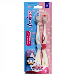 مسواک کانفیدنت مدل CT-Biform با برس متوسط بسته 2 عددی