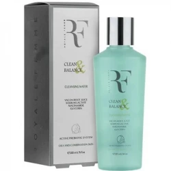 محلول پاک کننده آرایش صورت کنترل کننده چربی آر.اف رویال فم مدل BALANCE مناسب پوست های چرب حجم 200 میلی لیتر