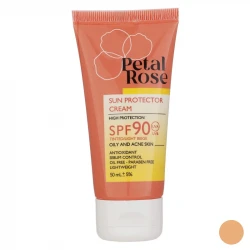 کرم ضد آفتاب رنگی پتال رز SPF 90 مدل 01 مناسب پوست‌های چرب ‌حجم 50 میلی‌لیتر