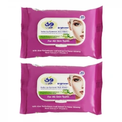 دستمال مرطوب وی کر مدل Ginseng-Aloe Vera دو بسته 20 عددی