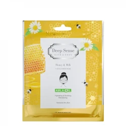 ماسک صورت دیپ سنس مدل شیر و عسل مناسب پوست خشک و معمولی حجم 25 میلی لیتر