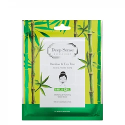 ماسک صورت دیپ سنس مدل بامبو و درخت چای مناسب پوست چرب و مختلط حجم 25 میلی لیتر