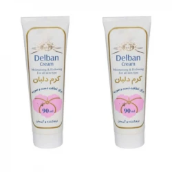 کرم آبرسان دلبان مدل 001 حجم 90 میلی لیتر مجموعه 2 عددی