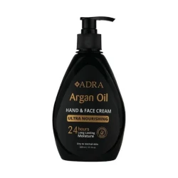 کرم مرطوب کننده دست و صورت آدرا مدل ARGAN مناسب انواع پوست حجم 300 میلی لیتر