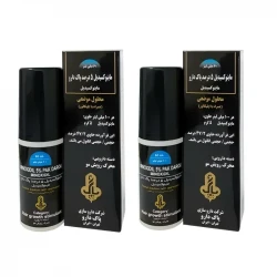 محلول محرک رشد مو پاک دارو مدل ماینوکسیدیل 5 درصد حجم 60 میلی لیتر بسته 2 عددی