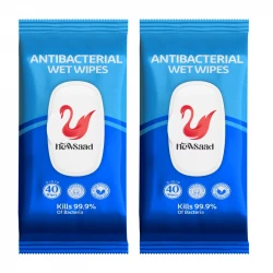 دستمال مرطوب نیوساد مدل AntiBacteria 02 دو بسته 40 عددی
