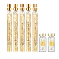 پک ضد چروک اچ آی اچ مدل نخ کلاژن جذبی و طلا بسته 7 عددی