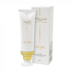 کرم ضد آفتاب بدون رنگ صورت و گردن لدورا SPF 50 مدل Care محافظ UVB،UVA مناسب برای انواع پوست حجم ۸۰ میلی لیتر