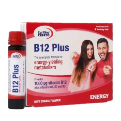 خرید ویال خوراکی ویتامین B12 پلاس یوروویتال بسته 6 عددی