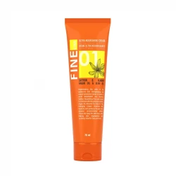 کرم آبرسان دست و صورت فاین لاین مدل زعفرانی مناسب انواع پوست حجم 75 میلی لیتر