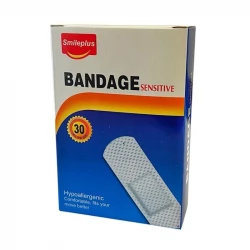 چسب زخم اسمایل پلاس مدل SENSITIVE کد 8276 بسته 30 عددی