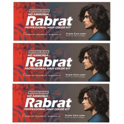 کیت رنگ مو مردانه رابرات شماره 1 حجم 100 میلی لیتر رنگ مشکی طبیعی مجموعه 3 عددی